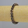 Garnet Bracelet, natural stone, faceted round beads 8mm±, stretchy, length 18cm+
