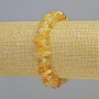 Citrine Natural Stone Bead Hammered Bracelet d 8x5mm+- (stretch), length 18cm+