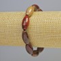 Red Jasper Bracelet, natural stone oval, diameter 10x20mm+- (stretch), length 18cm+
