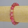 Polychrome Tourmaline Bracelet, smooth round beads, diameter 10.5mm+- (stretch), length 18cm+