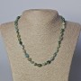 Moss Agate Necklace, natural stone tumbled beads, diameter 7x10mm+-, length 45-47cm+