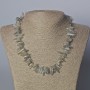 Labradorite Natural Stone "Needle" Chip Necklace, diameter 16x3mm+-, length 45-50cm+