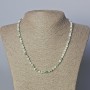 Moss Agate Natural Stone Necklace, Faceted Cube, diameter 4mm+-, length 45-48cm+
