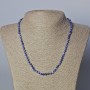 Sodalite Natural Stone Necklace, Faceted Cube, diameter 4mm+-, length 45-49cm+