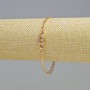 Xuping Bracelet Gold Plating 18K with White Crystals, 3.6mm, 9mm+-, length 18-21cm+
