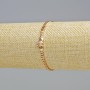 Xuping Gold Plated 18K Bracelet with White Crystals, 3.8 mm thick, 8 mm +/-, length 16 cm