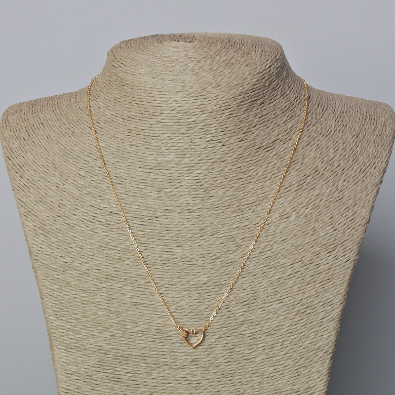 Xuping Chain 18K Gold Plated, thickness 1mm with "Heart" Pendant, diameter 10x11mm+/-, length 48-53cm+