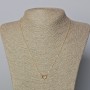Xuping Chain 18K Gold Plated, thickness 1mm with "Heart" Pendant, diameter 10x11mm+/-, length 48-53cm+