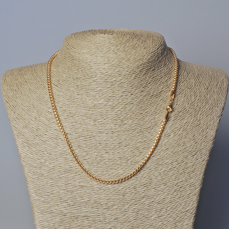 Xuping Chain, 18K Gold Plated, thickness 3mm+/-, length 44cm+