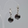 Garnet Earrings, natural stone smooth ball, diameter 12.5mm+/-, length 30mm+/- English clasp