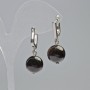Garnet Earrings, natural stone smooth ball, diameter 12.5mm+/-, length 30mm+/- English clasp