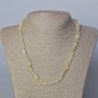 Citrine Quartz Necklace, natural raw tumbled stone, diameter 6x9mm+-, length 45-50cm+