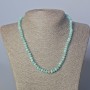 Amazonite Necklace, natural stone disc beads with seed beads, diameter 6x3mm+-, length 45-47cm+