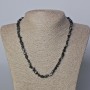 Golden Sheen Obsidian Necklace, natural raw tumbled stone, diameter 6mm+-, length 45-48cm+