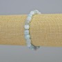 Aquamarine Bracelet Natural Stone Tumbled, Diameter 7mm+- (Stretch), Length 18cm+