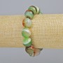 Brazilian Agate Bracelet Natural Stone Smooth Bead, Diameter 14mm+- (Stretch), Length 18cm+