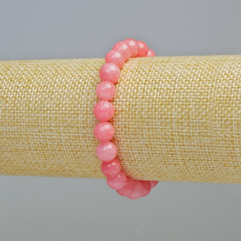 Tourmaline (Synthetic) Bracelet Smooth Bead, Diameter 8mm+- (Stretch), Length 18cm+