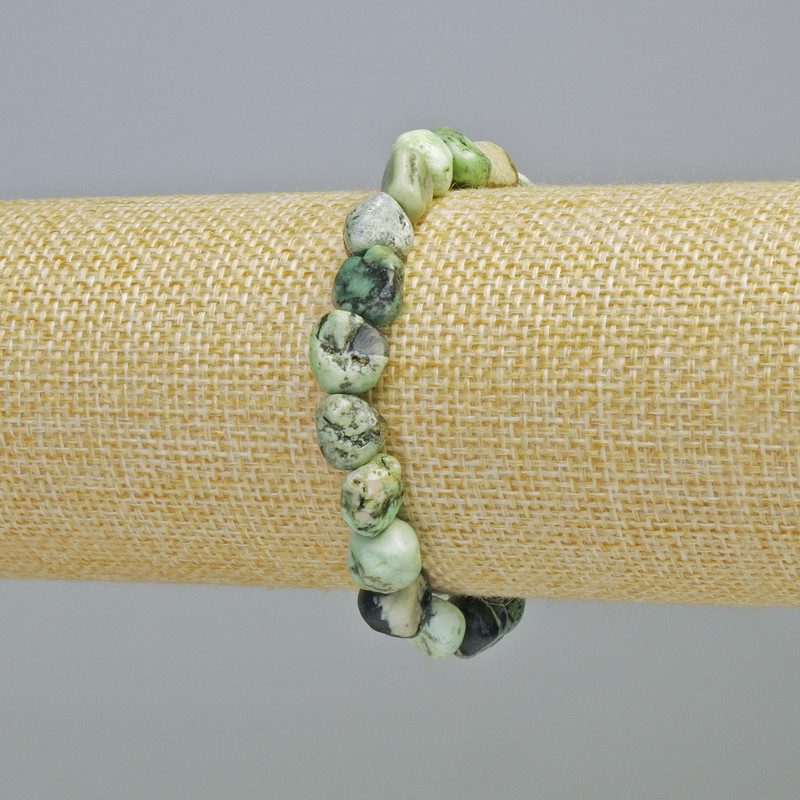 Valite Bracelet, natural stone tumbled beads, diameter 10mm+/- (stretch), length 18cm+