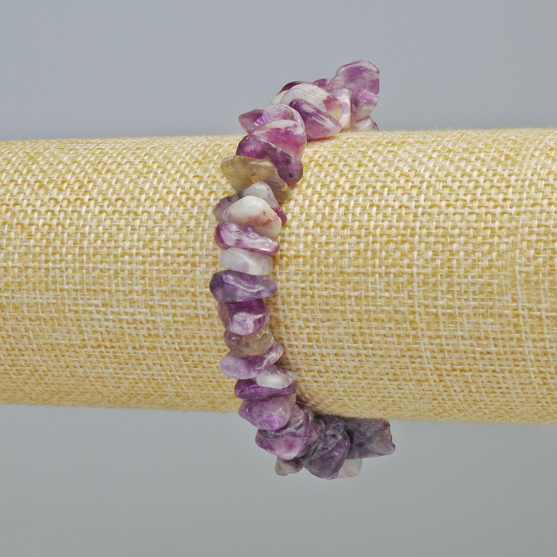 Phosphosiderite Bracelet, natural stone chips, diameter 11x3mm+/- (stretch), length 18cm+