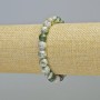 Moss Agate Bracelet, natural stone, smooth round beads, diameter 8mm+/- (stretch), length 18cm+