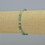 Emerald Bracelet, natural stone, faceted cube beads, diameter 4mm+/- (stretch), length 18cm+