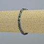 Blue Indigolite Tourmaline Bracelet Natural Stone Faceted Cube, Diameter 4mm+/- (Stretch), Length 18cm+