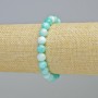 Amazonite (Artificial) Bracelet Smooth Ball, Diameter 8mm+/- (Stretch), Length 18cm+