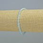 Topaz Bracelet Natural Stone Faceted Cube, Diameter 4mm+/- (Stretch), Length 18cm+