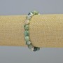 Moss Agate Bracelet Natural Stone Polygon, Diameter 7.5mm+/- (Stretch), Length 18cm+
