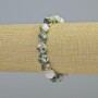 Moss Agate Bracelet Natural Stone Faceted Ball, Diameter 10mm+/- (Stretch), Length 18cm+