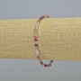 Tourmaline Bracelet Natural Stone Faceted Cube, Diameter 3mm+/- (Stretch), Length 18cm+