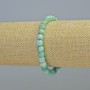 Amazonite Bracelet natural gemstone faceted cube, diameter 6mm+- (stretch), length 18cm+