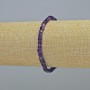 Amethyst bracelet natural stone faceted cube, diameter 4mm± (stretch), length 18cm+