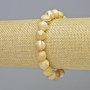Natural Mother of Pearl Bracelet, Smooth Round Beads, Diameter 10mm+/- (Stretch), Length 18cm+