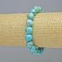 Blue Jasper (Synthetic) Bracelet, Smooth Round Beads, Diameter 10.5mm+/- (Stretch), Length 18cm+