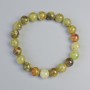 Grosular Garnet Bracelet (Green Garnet) Natural Stone Smooth Bead, 9mm± Diameter, Stretch, 18cm±