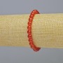 Carnelian Bracelet, Natural Stone Smooth Round Bead, Diameter 6mm+/- (Stretch), Length 18cm+