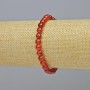 Carnelian Bracelet, Natural Stone Smooth Round Bead, Diameter 6mm+/- (Stretch), Length 18cm+