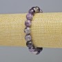 Amethyst Bracelet, Natural Stone Smooth Round Bead, Diameter 10.5mm+/- (Stretch), Length 18cm+