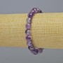 Amethyst Bracelet, Natural Stone Smooth Bead, Diameter 8.5mm+/- (Stretch), Length 18cm+