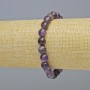 Amethyst Bracelet, Natural Stone Faceted Bead, Diameter 8mm+/- (Stretch), Length 18cm+