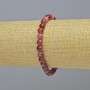 Tourmaline Rubellite Bracelet, natural stone smooth ball, diameter 6mm+/- (stretch), length 18cm+