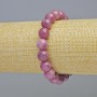 Tourmaline Rubellite Bracelet, natural stone smooth ball, diameter 10.5mm+/- (stretch), length 18cm+
