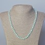 Aquamarine Necklace Natural Stone Faceted Cube Beads, Diameter 5.5mm+-, Length 45-48cm+
