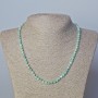 Amazonite Necklace Natural Stone Faceted Cube Beads, Diameter 4mm+-, Length 45-49cm+