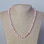 Rose Quartz (imitation) Necklace, smooth round bead, diameter 8mm+-, length 45-50cm+