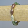 Multicolour Jasper Bracelet, natural stone oval, diameter 10x20mm+- (stretch), length 18cm+