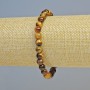 Tiger Eye Bracelet, natural stone smooth round bead, diameter 6.5mm+- (stretch), length 18cm+