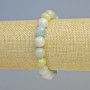 Morganite Bracelet, natural stone smooth round bead, diameter 10mm+- (stretch), length 18cm+