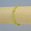 Chrysolite Bracelet, natural stone tumbled beads, diameter 5x6mm+- (stretch), length 18cm+
